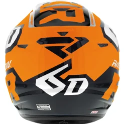 FXR 6D ATR-2 Youth Helmet -FXR Sales Store fxr6 datr2 youth helmet orange black silver 2