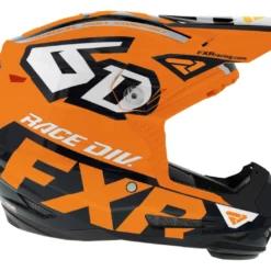 FXR 6D ATR-2 Youth Helmet -FXR Sales Store fxr6 datr2 youth helmet orange black silver 3