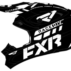 FXR Blade Race Div Helmet -FXR Sales Store fxr blade race div helmet black white 1