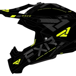 FXR Helium Race Div Helmet -FXR Sales Store fxr helium race div helmet black hi viz 1