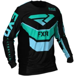 FXR Podium MX Jersey -FXR Sales Store fxr podium mx jersey black mint sky blue