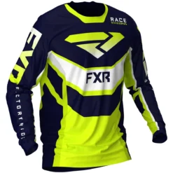 FXR Podium MX Jersey -FXR Sales Store fxr podium mx jersey navy hi viz yellow white